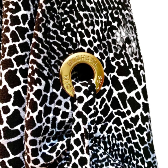 Michael Kors Python-Print Tie Sleeve Top L - Picture 4 of 6